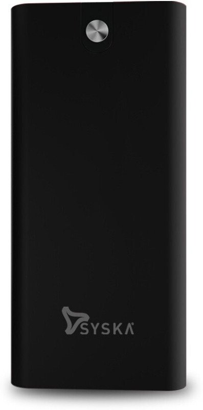 Syska 20000 mAh 18 W Wireless Power Bank(Pearl Black, Lithium Polymer, Fast Charging for Laptop)