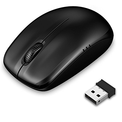 Trands TR-MU337 Wireless Optical Mouse 2.4GHz with Nano Receiver, 800-1600 DPI Adjustable, Photoelectric Sensor, 10m Range, AA Battery Powered for PC Laptop, Ergonomic Ultra-Thin Compact Design