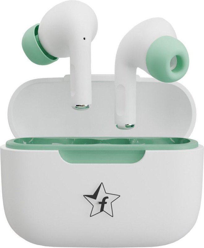 Flipkart SmartBuy FT-201 TWS 24Hrs Playtime, BT5.3, 10mm Drivers, Made In India Bluetooth(Aqua White, In the Ear)