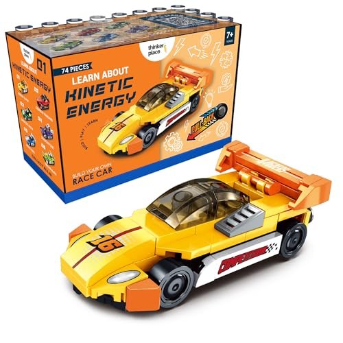 ThinkerPlace Midday Blade | Speed Racing Pull Back Cars | STEM Learning: Learn About Kinetic Energy | Educational Toy for Kids 7+