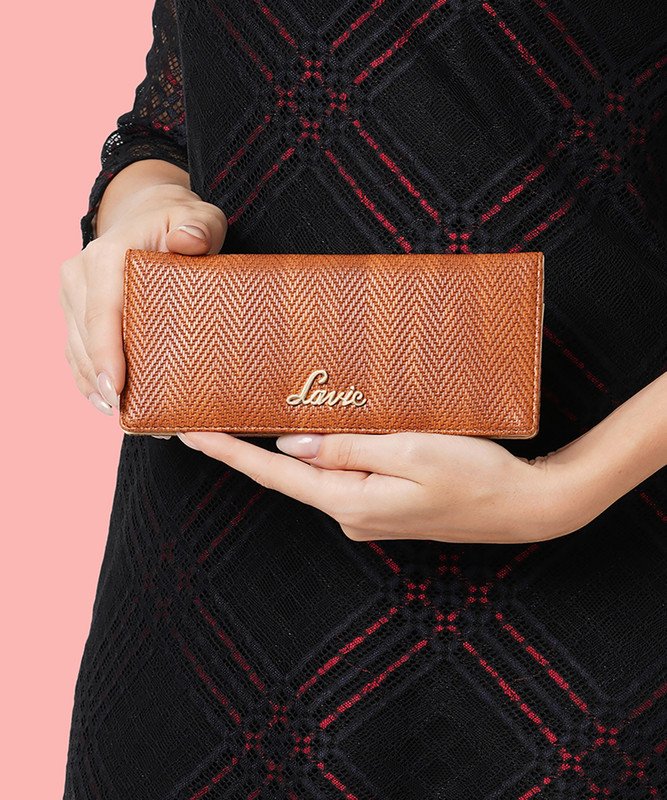 LAVIE Women Casual Tan Artificial Leather Wallet(12 Card Slots)
