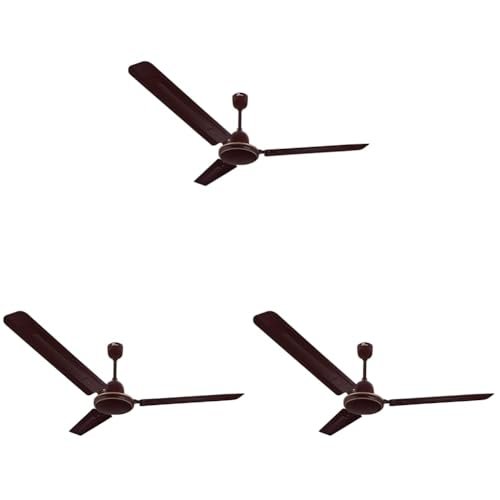 RR Signature Morpheus1200MM Star-rated BEE Certified Energy Efficient 52-Watt High Speed Ceiling Fan (Brown) (Pack of 3)