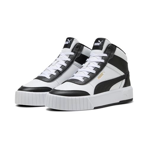 Puma, Women, Carina Mia Mid, White-Black-Gold, Sneaker, 6UK, (40264002)