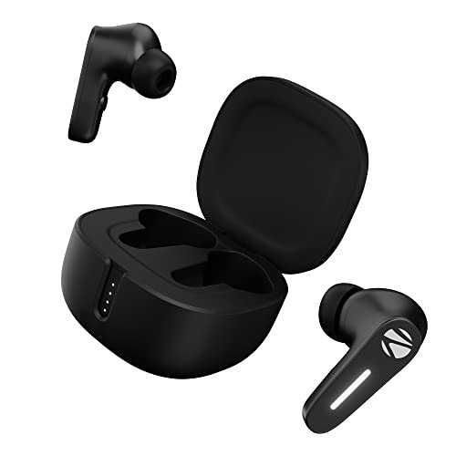 ZEBRONICS Sound Bomb 7 Bluetooth TWS in Ear Earbuds with 60H Playtime, ENC Mic, Rapid Charge, Upto 50ms Gaming Mode, Flash Connect, Voice Assistant, Smooth Touch Control, BT v5.2, Type C (Black)