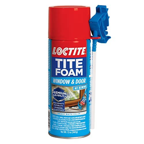 Loctite Tite Foam Windows & Door PU sealant(White), Expanding Foam for windows and door gaps filling, keeps dust and pests aways, DIY dries fast, waterproof no shrinkage easy application, 340g