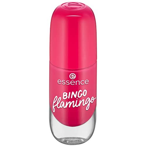 essence Gel Nail Colour, Gel Polish, No. 13 Bingo Flamingo, Pink, Express Result, Long-Lasting, Colour-Intense, Gely, Shiny, No Acetone, Vegan, Microplastic Particles Free (8 ml)