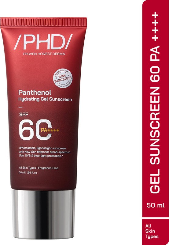 Proven Honest Derma Sunscreen – SPF 60 PA++++ PHD Panthenol Gel Sunscreen SPF 60 PA++++ |Hydrating & Lightweight(50 ml)