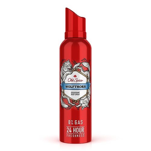 Old Spice Wolfthorn No Gas 24 hour Long Lasting Freshness Deodorant Perfume Body Spray For Men, 140ml