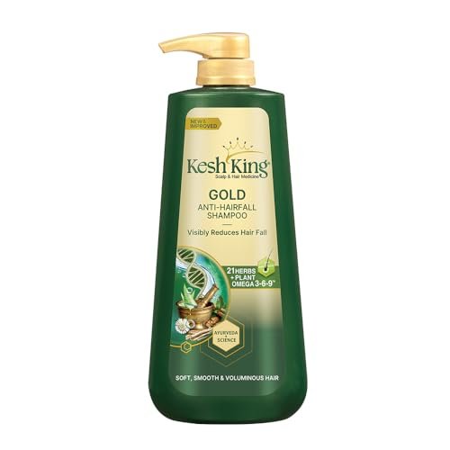 Kesh King Gold Anti Hairfall Shampoo, Reduces Hair Fall, Makes Hair Strong, Strengthens, Nourishes & Conditions, For Soft, Smooth & Voluminous Hair, For Men & Women, 1000 ml