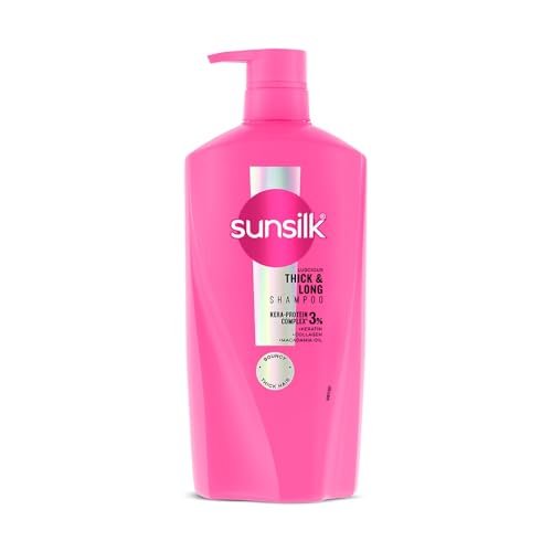 Sunsilk Luscious Thick & Long Shampoo 650 ml || with 3% KERA-PROTEIN COMPLEX – for Thicker, Bouncier Hair