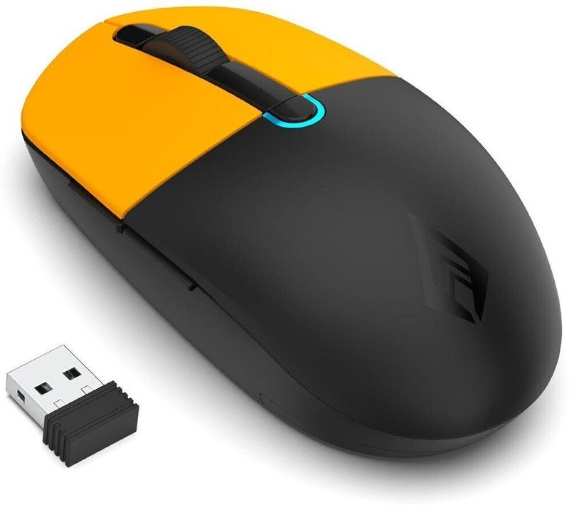 Archer Tech Lab Precision 300 Wireless Mouse, Dual Mode Bluetooth /2.4GHz USB Nano Dongle Wireless Ambidextrous Optical  Gaming Mouse(Orange, Black)