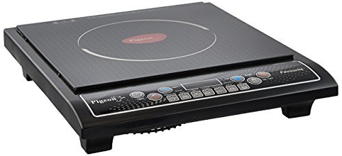 Pigeon By Stovekraft Favourite 1800-Watt Induction Cooktop, Crystal Glass, Black