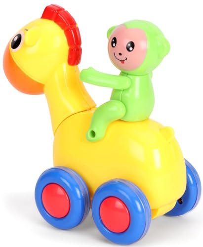 Negi Smart Deer Swinging Animal Show Friction Push and Go Action Toy Horse & Pull-Along Deer Set – Perfect for Toddlers and Young Kids!