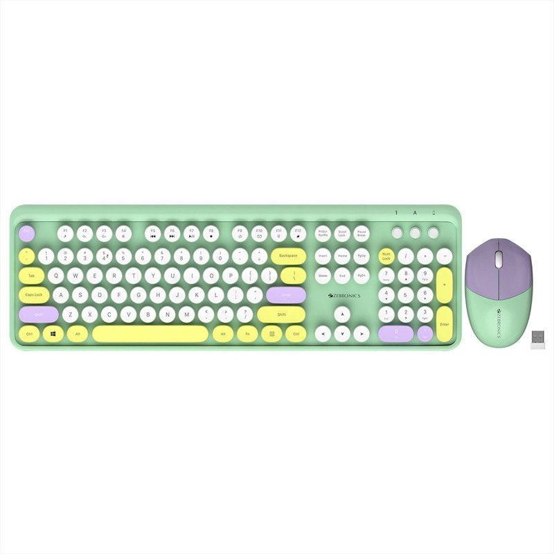 ZEBRONICS Zeb-Companion 301 (Garden) Wireless Standard Desktop Keyboard Compatible with Desktop, iPad, Laptop, Mac, Tablet(Garden)