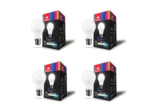 Havells 9W LED Bulb for Home & Office |B22 LED Bulb Base |Cool Day White Light (6500K/4000k/3000k) |4Kv Surge Protection |High Voltage Protection |Eco Friendly Energy Efficient | Pack of 4