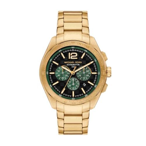 Michael Kors Analog Men Accelerator 2.0 Black Dial Gold Watch MK9177