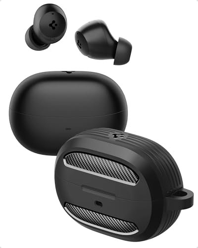 Spigen Audio Newly Launched SA-TW P10 Pack (Rugged Armor Included) True Wireless in Ear Earbuds with 30H Playtime, Upto 40dB, 4Multi-Mode ANC Pro, EQ Customizing App, 6-MIC, 10mm Driver, IPX4 – Black