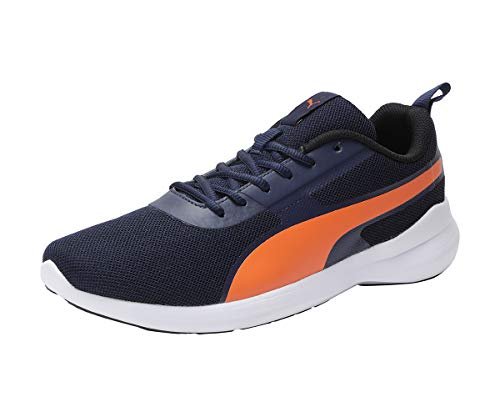 Puma mens Pacer Styx Peacoat-Vibrant Orange-Puma Black Sneaker- 8 UK (37543102 )