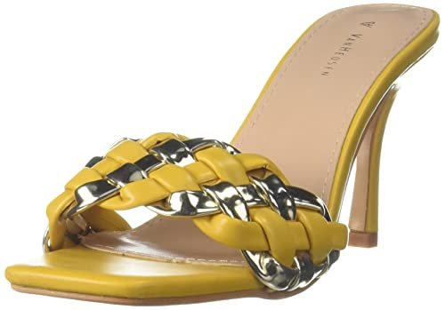 Van Heusen womens Flatform Heeled Sandal, Mustard, 6 UK