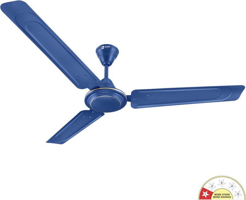 Orient Electric Ujala Air�| Rust Resistant | Heavy Motor | BEE-1 Star Rated | Superior Air Flow with 2 Year Warranty Energy Saving 1200 mm Ceiling Fan(1 Star | Blue | Pack of 1)