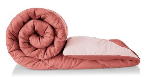 BSB HOME Microfibre All Season/AC/Summer Solid Reversible Double Bed Comforter Blanket | Quilt | Dohar | Rajaai | Duvets – (220 GSM, Candy Pink)