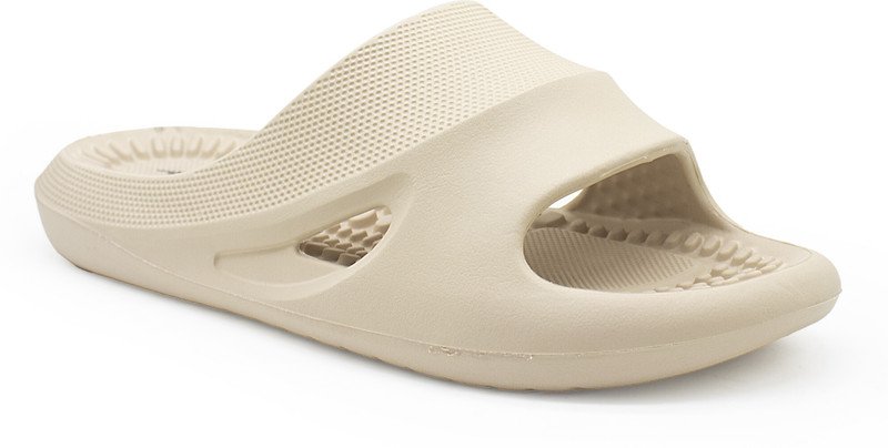 action Men COOL-1004 Trendy Comfortable Lightweight Breathable Casual Slip-On Slides(Beige , 7)
