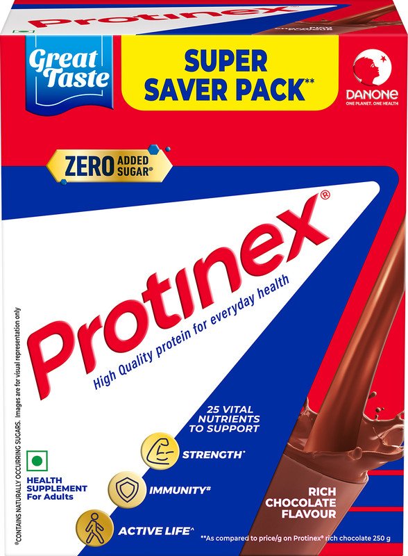 Protinex Rich chocolate | 40% daily protein with 200ml milk | Strong muscles | Zero sugar(750 g)