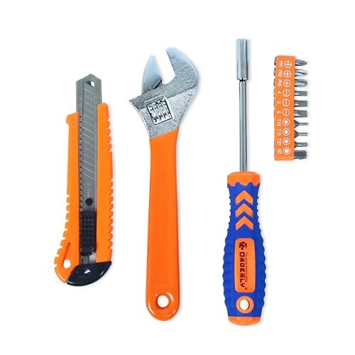 GLUN® 13-in-1 Multipurpose Ratchet Wrench Set,1/4 Inch Socket with Quick Release Handles & Extensions, Chrome Finish