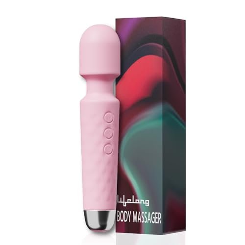 Lifelong Massager Machine for Women -Rechargeable Wireless Mini Body Massager with 20 Vibration Modes,Fast Charging, 8 Speeds and Water Resistant-Massager Machine for Full Body