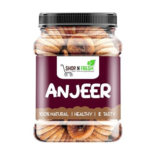 SHOP N FRESH Anjeer 415g Premium Dried Figs | Afghani Anjeer Dry Fruits | High Fiber, Calcium Rich | Healthy Snack, Immunity Booster | Fresh & Natural (415g)