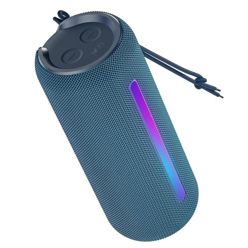 Boat Stone Spinx Pro Bluetooth Speaker with 20 W RMS Sound, Up to 8 hrs of Playtime, BTv5.0, Built-in Mic, RGB LEDs, TWS Feature, TF Card, AUX Port & USB Type-C Port(Tropical Blue)