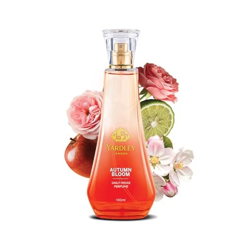 Yardley London Autumn Bloom Perfume Spray Floral Fruity Scent| 90% Naturally Derived| Plumeria & Orange Peony Perfume For Women| 100Ml