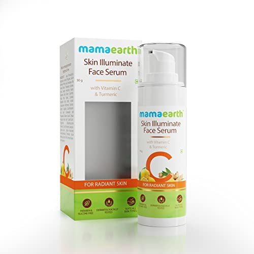 Mamaearth Skin Illuminate Face Serum for Radiant Skin with Vitamin C and Turmeric – 30 g | Highly Potent Vitamin C | Gives A Radiant Glow
