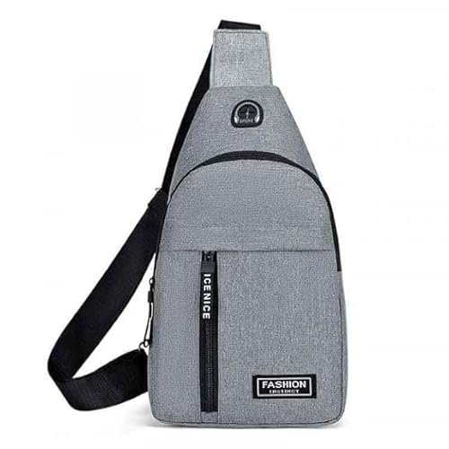 Dhrumino Crossbody Chest Bag for Men – Waterproof Sling Backpack with USB Charging Port | Shoulder Bag for Travel, Hiking, Camping, Gym, Sports & Outdoor Activities (Multicolor)