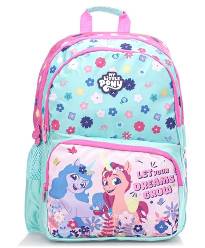 STRIDERS My Little Pony Premium School Bag for Kids | Lightweight Trendy Backpack | Padded Comfortable Straps & Detachable Wings | Fun Magical Adventures | 16 inches