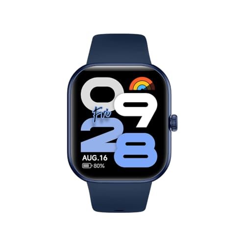 Redmi Move Smartwatch | 1.85″ AMOLED (390×450, 600 nits) | Bluetooth Calling | 140+ Sports | 24×7 HR & SPO₂ | AOD | Up to 14-Day Battery | HyperOS (Blue Blaze Strap)