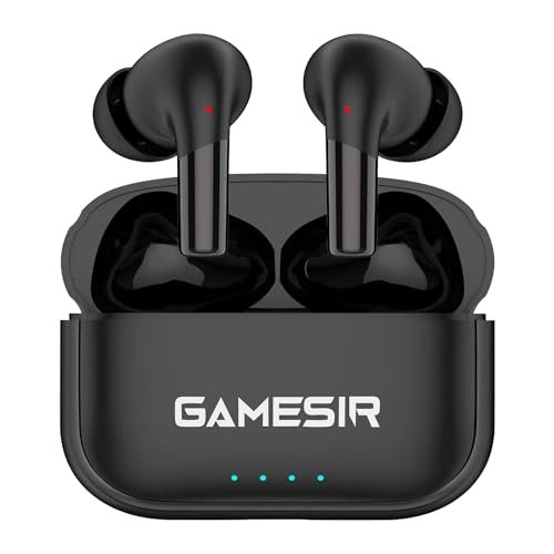 GameSir FusionBeatX PRO Wireless Noise Cancelling Earbuds-Sound Optimize, 42H Playtime, 45ms Low Latency, 12mm Bass Drivers, Zen ENC Mic, IPX5 Water Resistance, Bluetooth 5.3, Type-C Charging (Black)