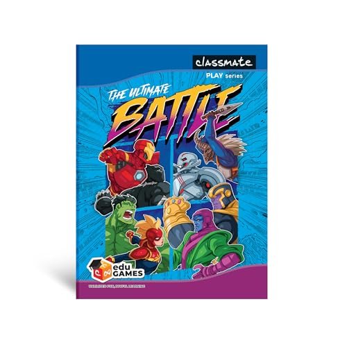 Classmate Play Series | Avengers 3 in 1 Flip Cover Notebook | Unruled, 160 Pages, 240mm x 180mm, Pack of 4, Marvel Notebook, Avengers Notebook, Notebook Set