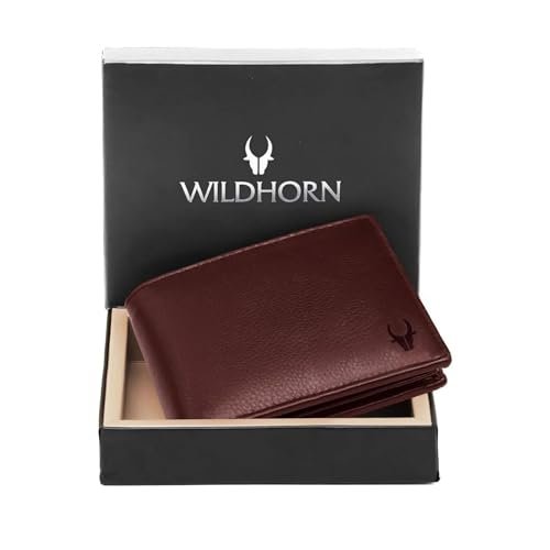 WildHorn Wallet for Men Leather Original, Mens Wallet, Leather Wallets for Men Stylish, Bi-Fold Wallets for Man, 9 Card Slots, Secret Card Slots, Coin Pocket, Gift for Mens (Green)