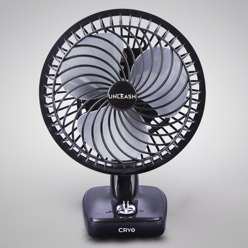 unleash CRYO 230 MM HIGH SPEED 9 INCH TABLE FAN FOR HOME with 1 Year Warranty Energy Saving 230 mm Table Fan(Black | Pack of 1)