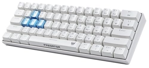 acer Predator Aethon 330 Gaming Keyboard | Space-Saving 61-Key Design | 100% Anti-Ghosting with N-Key Rollover| Kailh Blue Switches| Personalized RGB Lighting | Dual Mode – Wired & Bluetooth
