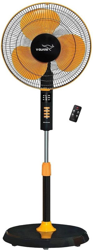 V-Guard Remote with Timer and Remote Control Operation with 2 Year Warranty Remote Controlled 400 mm Pedestal Fan(Orange, Black | Pack of 1)