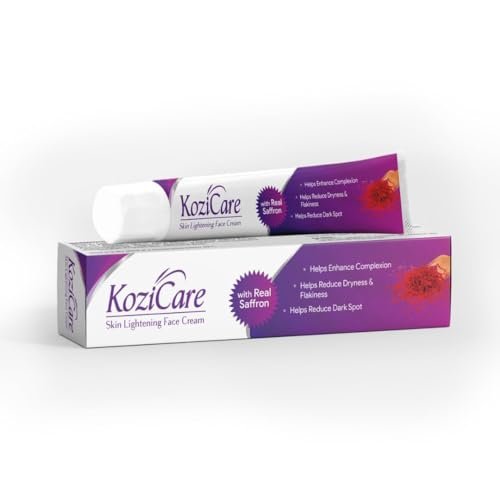 Kozicare Kojic Acid Cream | Glutathione | Saffron Face | Tan Removal | for Glowing Skin | Non-Greasy & Lightweight | for Men & Women – 15 g