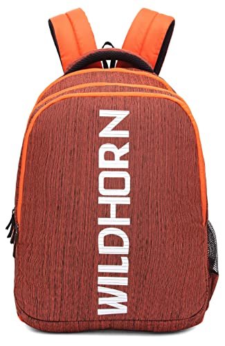 WildHorn Laptop Backpack for Men/Women I Fits upto 15.6″ Laptop I Waterproof I Travel/Business/College Bookbags (08 ORANGE)