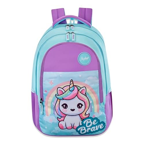 Skybags Pixie Blue 36 Liters Casual Backpack for Girls With Quick Access Zippered Front Pocket | Soft Touch Fabric, 3 Compartments, Stylish Design | Trendy Backpack