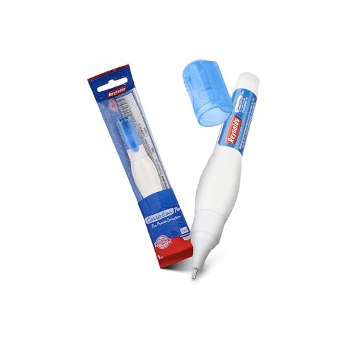 Reynolds Correction Pen Whitener I Smudge Free Operation with Unique Squeeze Control Applicator I Precise Whitener Pen for Correction – 4 PIECES,White,8904379403467