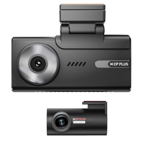 CP PLUS CP-F83B True 4K 2160P UHD Dual Channel Dash Cam, ADAS, in-Built GPS & Touch Screen, Time Lapse, G Sensor, Night Vision, Wide Angle View, Supports Upto 1TB | CP-F83B