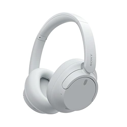 Sony WH-CH720N Active Noise Cancellation Wireless Bluetooth Over Ear Headphones with Mic, Adaptive Sound Control, Quick Charge, Up to 35Hrs Battery, Customized EQ- White