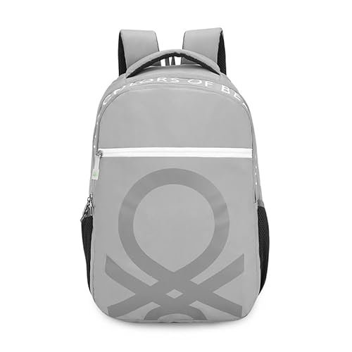 United Colors Of Benetton Noble Polyester 23L 4 Compartment Laptop Backpack For Unisex – Grey