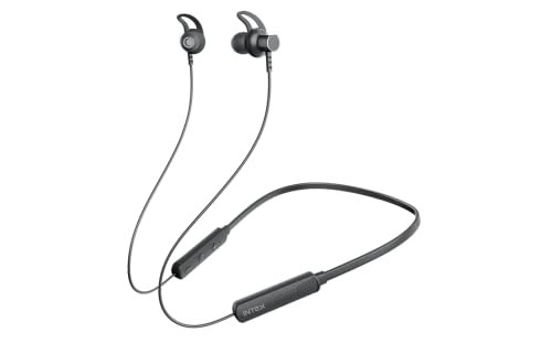 Intex Musique Style Bluetooth in Ear Wireless Neckband with Up to 24H Playtime ASAP Charge, Dual Connectivity, Inbuilt AI Assistant and Magnet Earbuds Lock (Stealth Black)